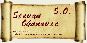 Stevan Okanović vizit kartica